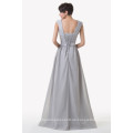 Grace Karin Aus Schulter Backless Schatz Chiffon Grau Lange Mutter des Bräutigam Abendkleid CL6231-1